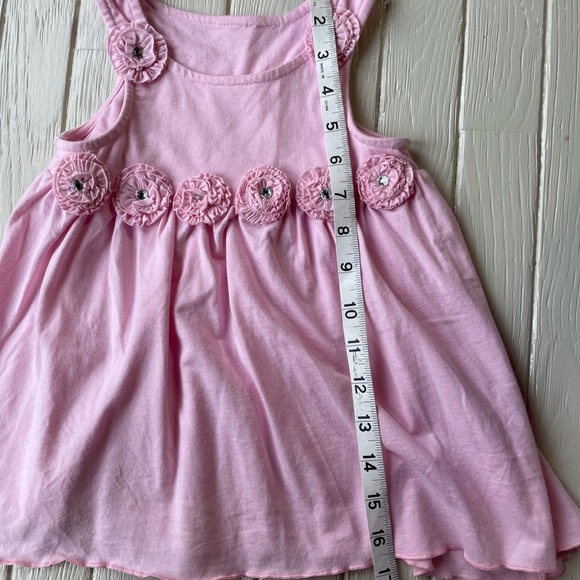 Pink Girls Tank with rhinestones Size 18 Months - Picture 3 of 6